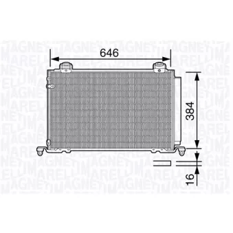 Condenseur, climatisation MAGNETI MARELLI 350203688000