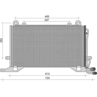 Condenseur, climatisation MAGNETI MARELLI 350203495000
