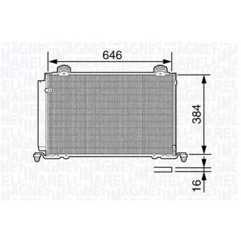 Condenseur, climatisation MAGNETI MARELLI 350203689000