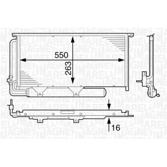 Condenseur, climatisation MAGNETI MARELLI 350203633000