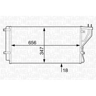 Condenseur, climatisation MAGNETI MARELLI 350203627000