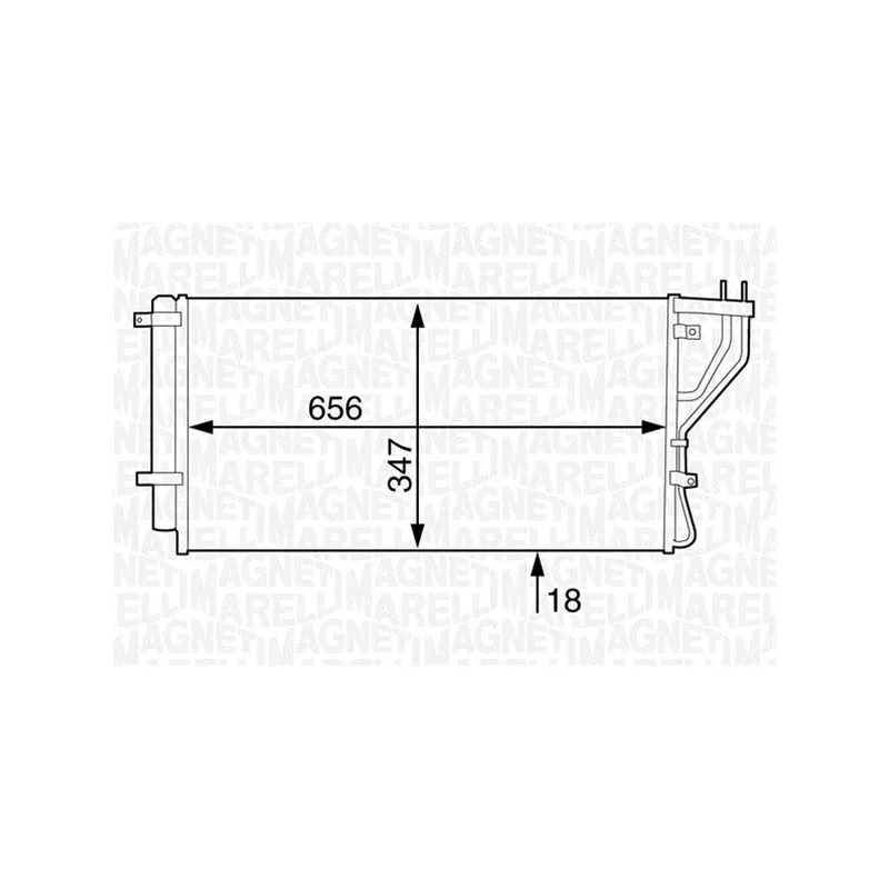 Condenseur, climatisation MAGNETI MARELLI 350203627000