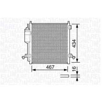 Condenseur, climatisation MAGNETI MARELLI 350203668000