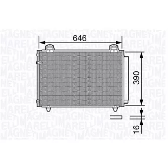 Condenseur, climatisation MAGNETI MARELLI 350203686000