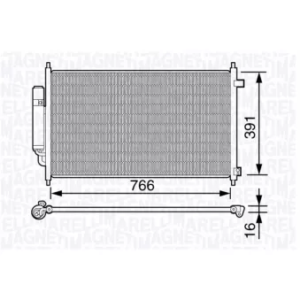 Condenseur, climatisation MAGNETI MARELLI 350203661000
