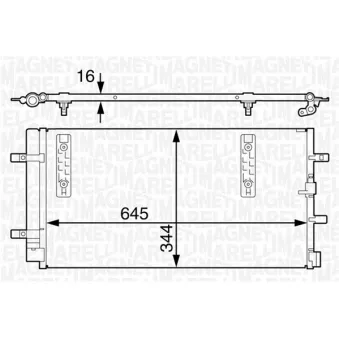 Condenseur, climatisation MAGNETI MARELLI 350203632000