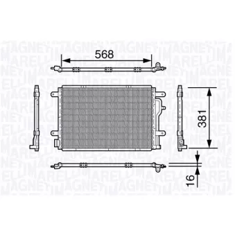 Condenseur, climatisation MAGNETI MARELLI 350203640000