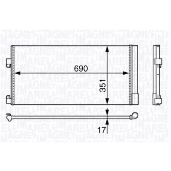 Condenseur, climatisation MAGNETI MARELLI 350203709000