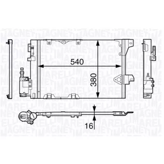 Condenseur, climatisation MAGNETI MARELLI 350203703000