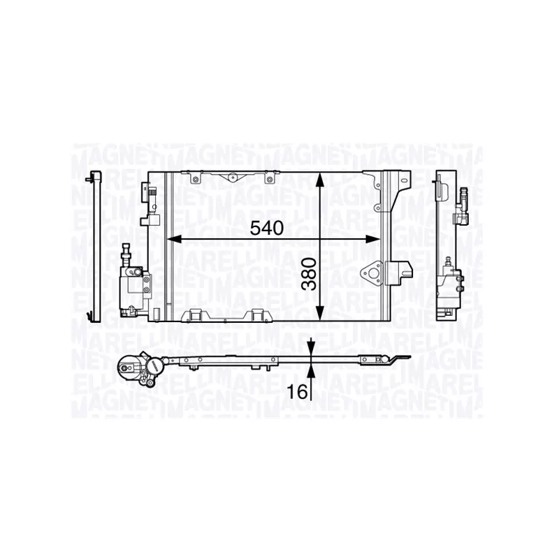 Condenseur, climatisation MAGNETI MARELLI 350203703000