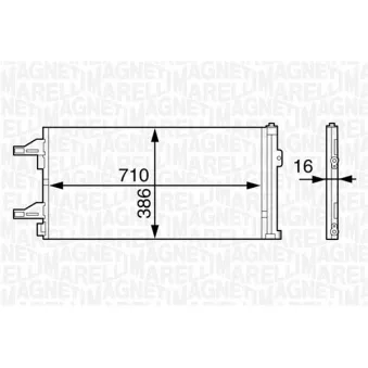 Condenseur, climatisation MAGNETI MARELLI 350203622000