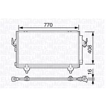 Condenseur, climatisation MAGNETI MARELLI 350203691000