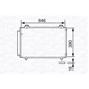 Condenseur, climatisation MAGNETI MARELLI 350203692000