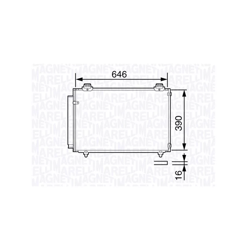 Condenseur, climatisation MAGNETI MARELLI 350203692000