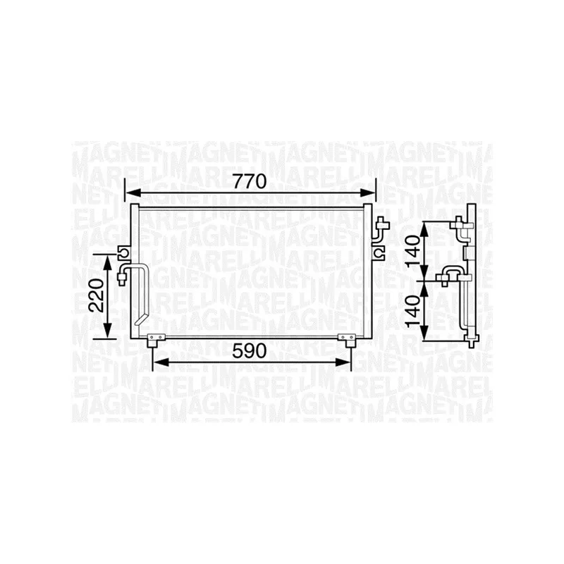 Condenseur, climatisation MAGNETI MARELLI 350203481000