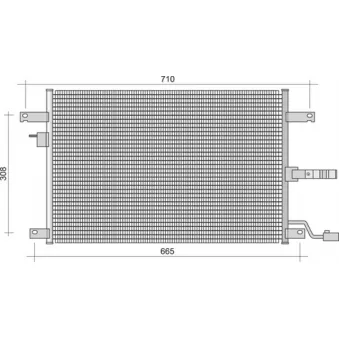 Condenseur, climatisation MAGNETI MARELLI 350203431000