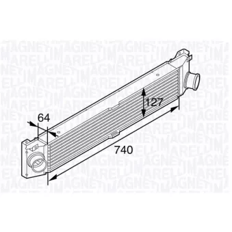 Intercooler, échangeur MAGNETI MARELLI 351319201990