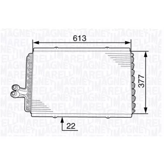 Condenseur, climatisation MAGNETI MARELLI 350203708000