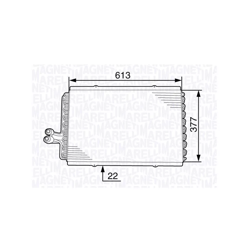 Condenseur, climatisation MAGNETI MARELLI 350203708000