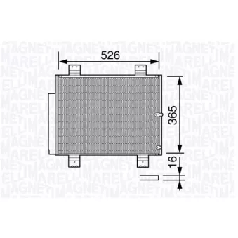 Condenseur, climatisation MAGNETI MARELLI 350203654000