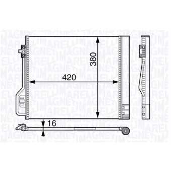 Condenseur, climatisation MAGNETI MARELLI 350203711000