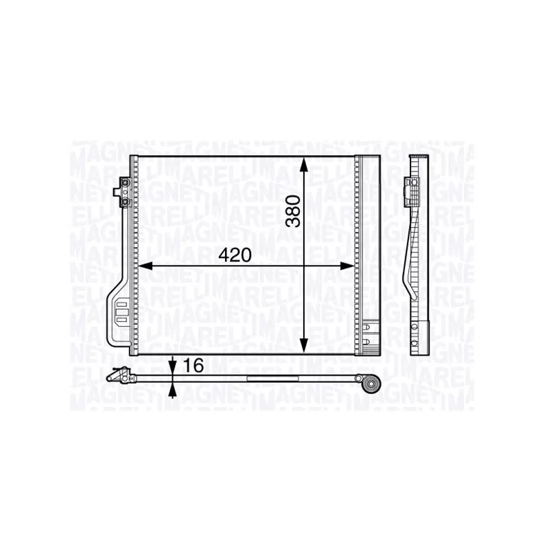 Condenseur, climatisation MAGNETI MARELLI 350203711000