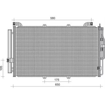 Condenseur, climatisation MAGNETI MARELLI 350203428000