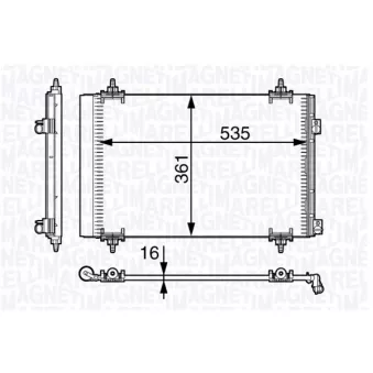 Condenseur, climatisation MAGNETI MARELLI 350203721000