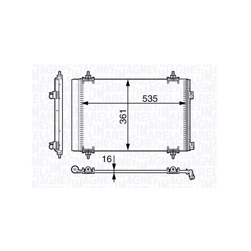 Condenseur, climatisation MAGNETI MARELLI 350203721000