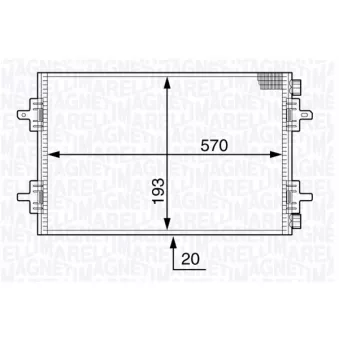 Condenseur, climatisation MAGNETI MARELLI 350203707000