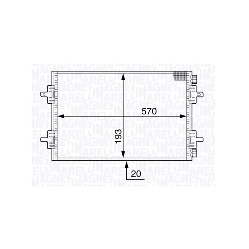 Condenseur, climatisation MAGNETI MARELLI 350203707000