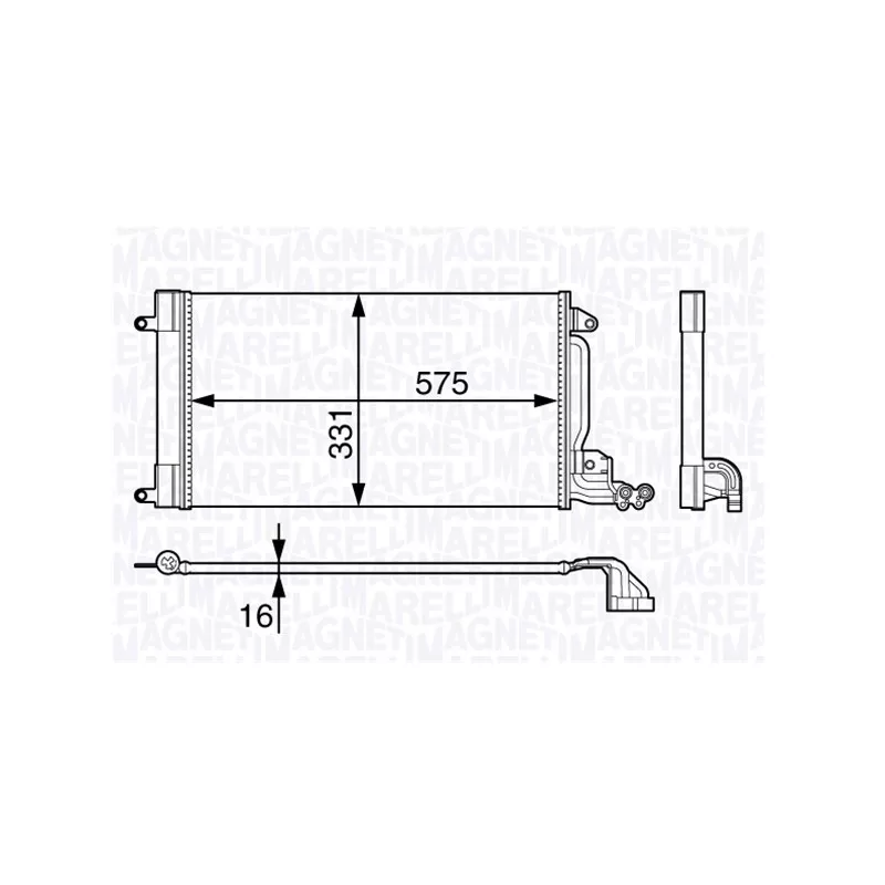 Condenseur, climatisation MAGNETI MARELLI 350203715000
