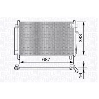 Condenseur, climatisation MAGNETI MARELLI 350203656000