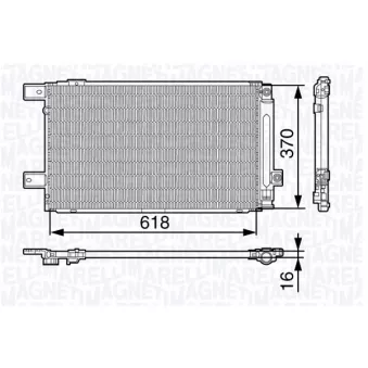 Condenseur, climatisation MAGNETI MARELLI 350203676000