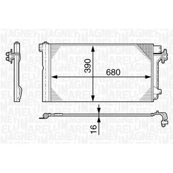 Condenseur, climatisation MAGNETI MARELLI 350203478000