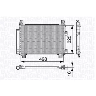 Condenseur, climatisation MAGNETI MARELLI 350203674000