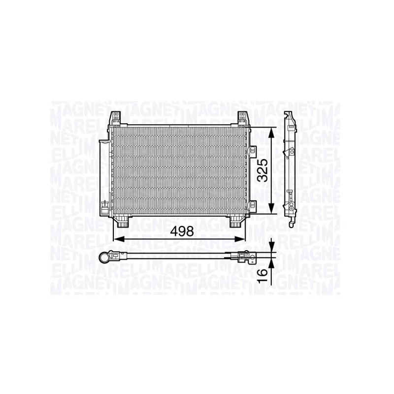 Condenseur, climatisation MAGNETI MARELLI 350203674000