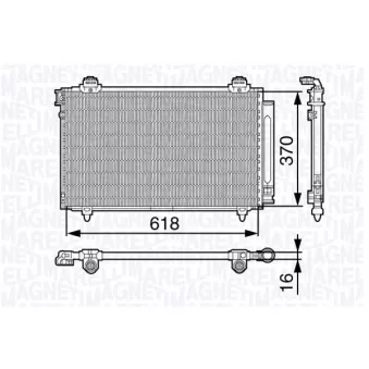 Condenseur, climatisation MAGNETI MARELLI 350203680000