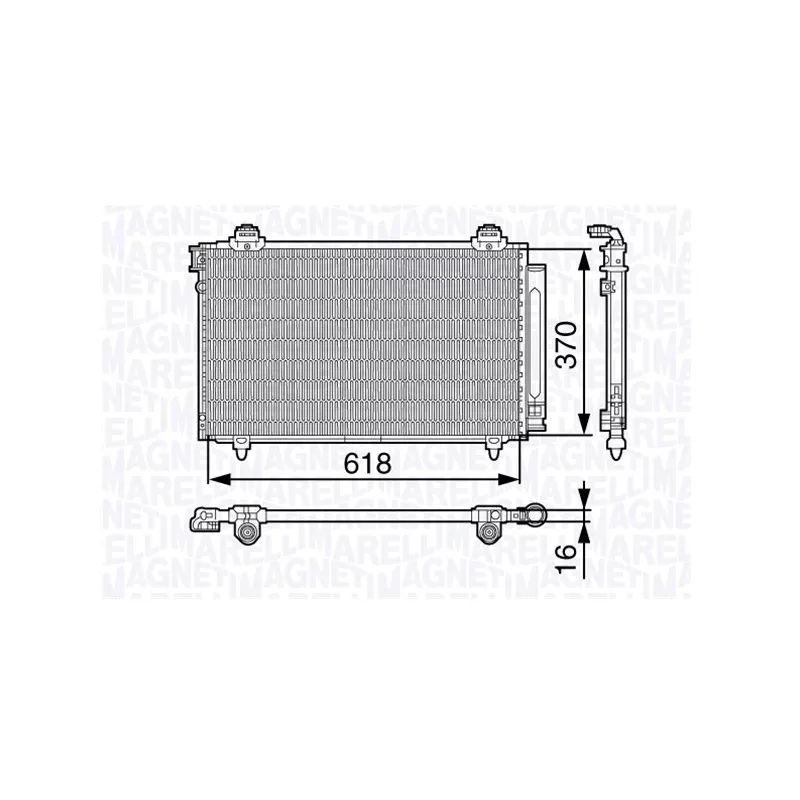 Condenseur, climatisation MAGNETI MARELLI 350203680000