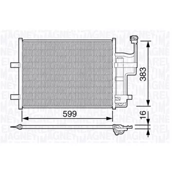 Condenseur, climatisation MAGNETI MARELLI 350203667000
