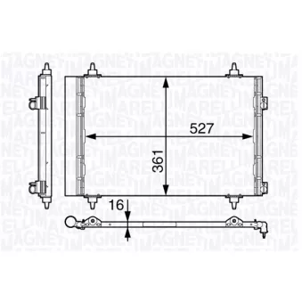 Condenseur, climatisation MAGNETI MARELLI 350203714000