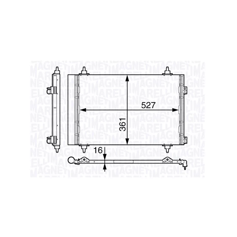 Condenseur, climatisation MAGNETI MARELLI 350203714000