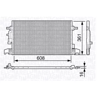 Condenseur, climatisation MAGNETI MARELLI 350203641000