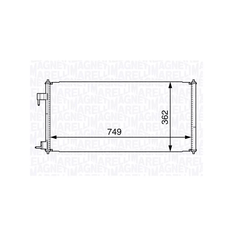 Condenseur, climatisation MAGNETI MARELLI 350203727000