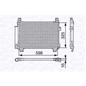 Condenseur, climatisation MAGNETI MARELLI 350203678000