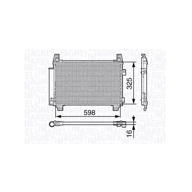 Condenseur, climatisation MAGNETI MARELLI 350203678000