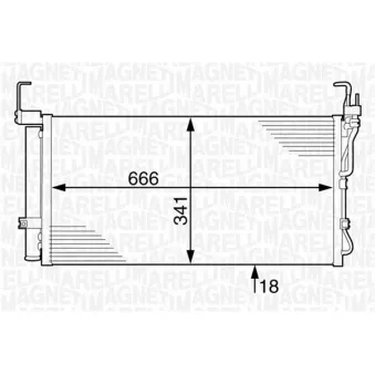 Condenseur, climatisation MAGNETI MARELLI 350203625000
