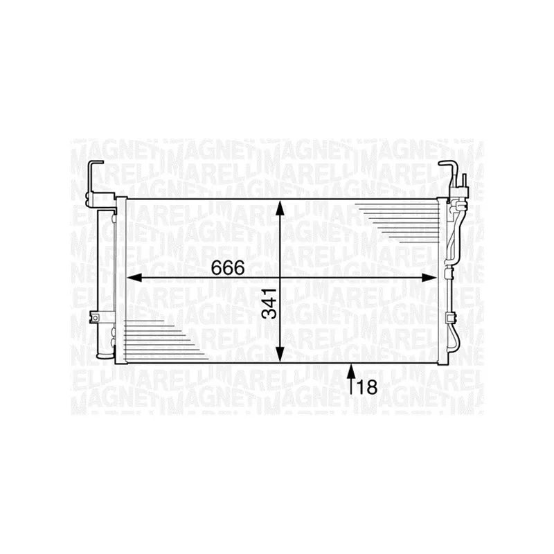 Condenseur, climatisation MAGNETI MARELLI 350203625000