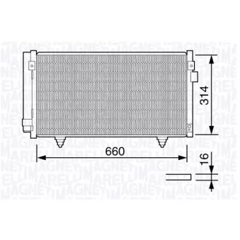 Condenseur, climatisation MAGNETI MARELLI 350203657000
