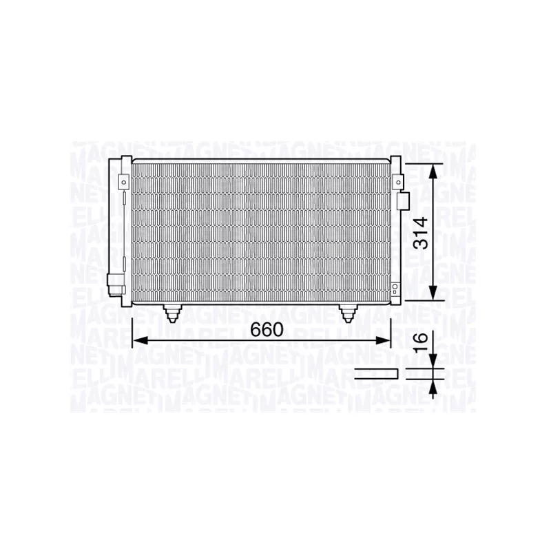 Condenseur, climatisation MAGNETI MARELLI 350203657000